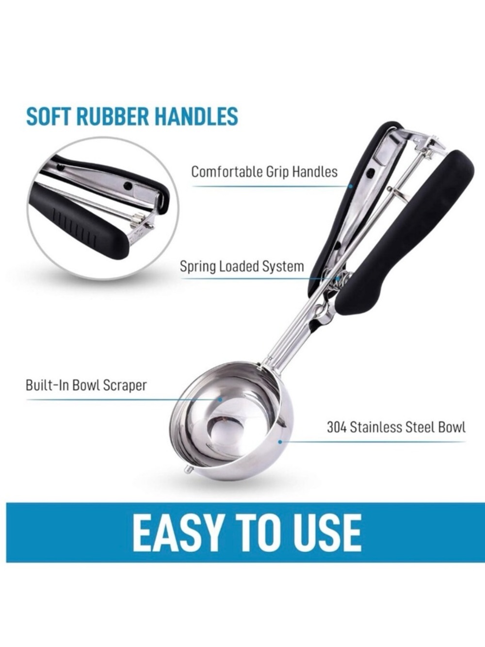 Extra Large 3.2 oz Stainless Steel Scoop